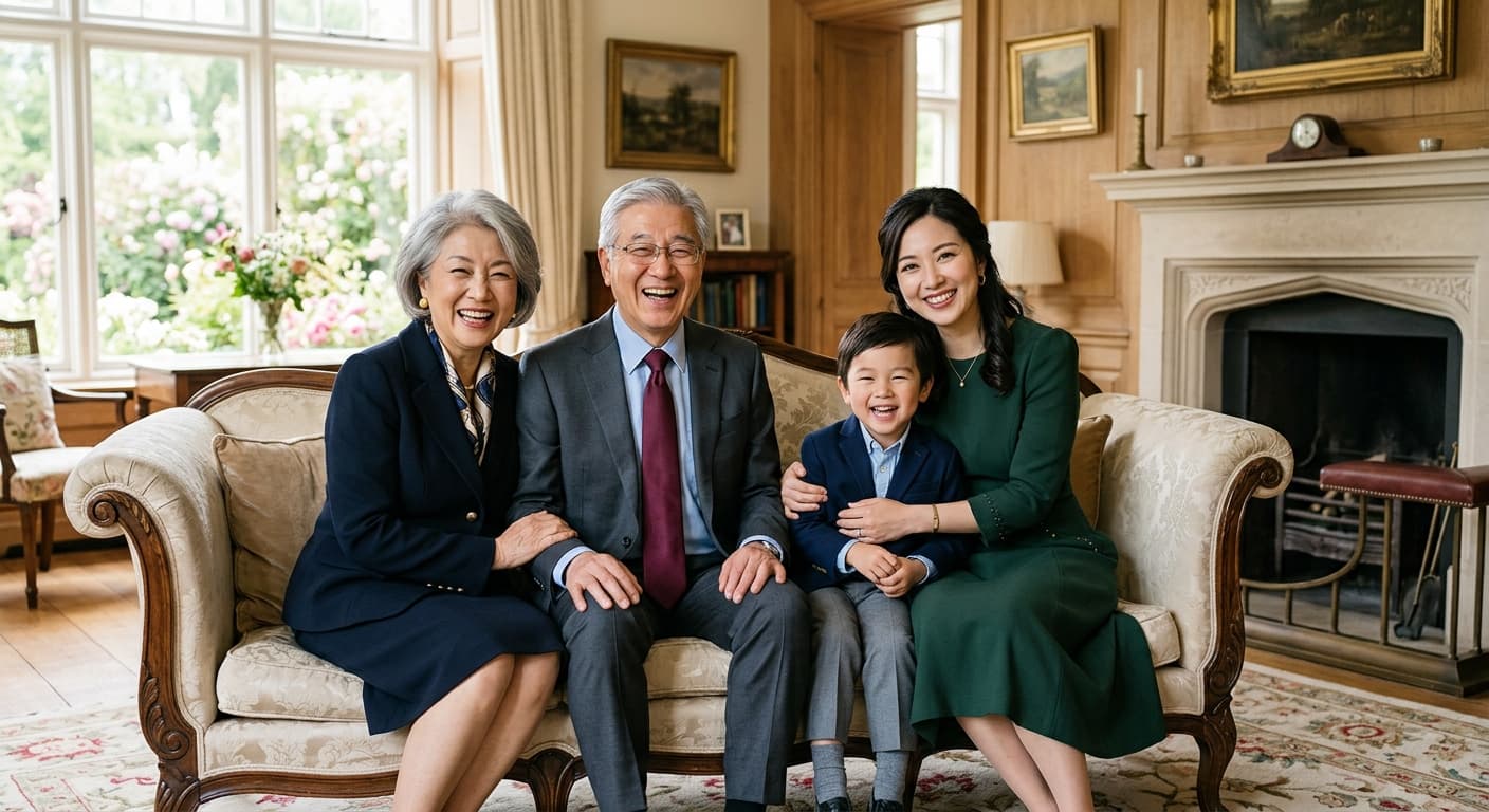 Example multi-generational family portrait artwork